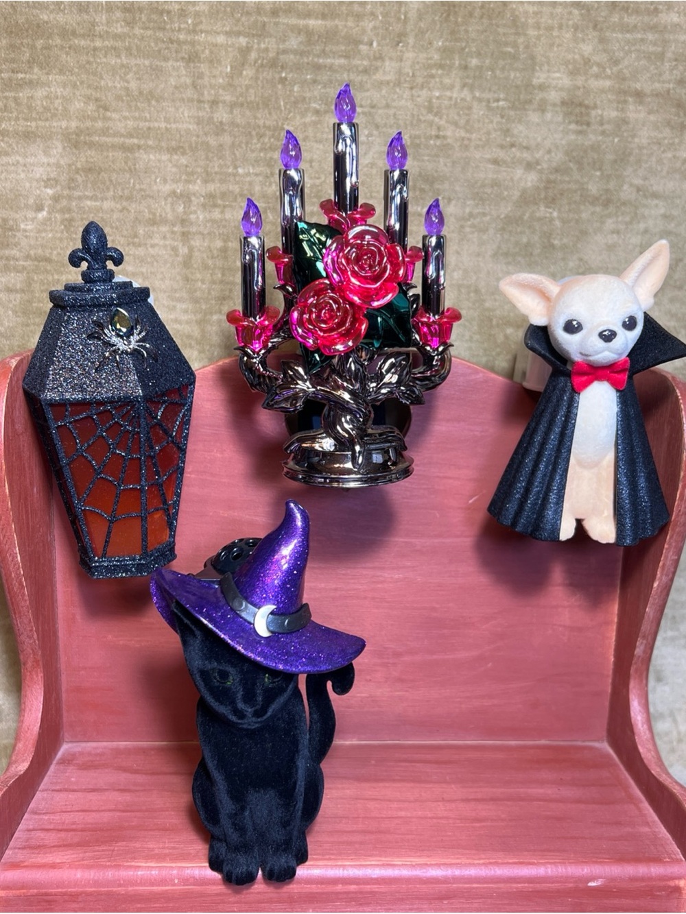 Bath & Body Works Halloween Cat Dog Candelabra Lantern Wallflower Plug